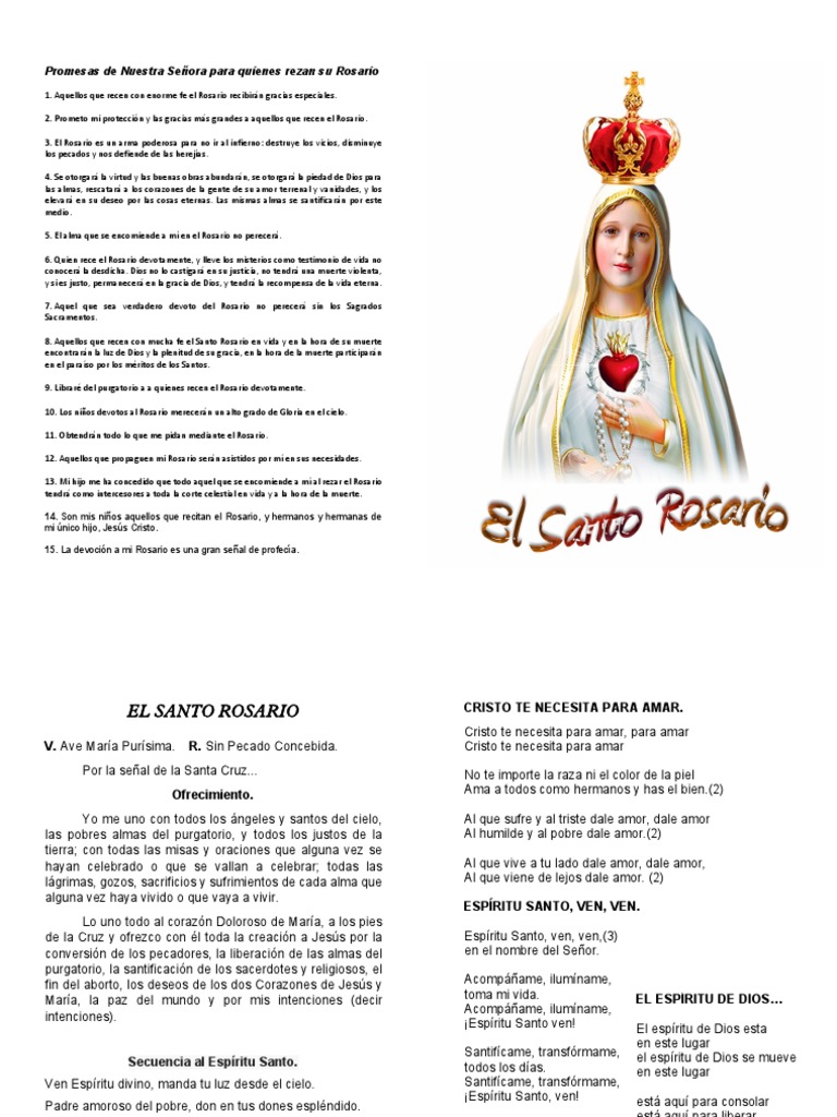 El Santo Rosario | Descargar gratis PDF | María, madre de Jesús | Oración