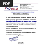 Modelo de Carta de Autorización