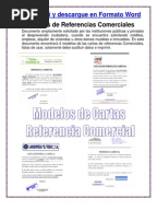 Formato CARTA DE REFERENCIA COMERCIAL