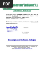 Formato CARTA DE REFERENCIA COMERCIAL  Venezuela 