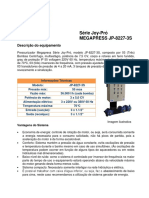 Série Joy-Pró MEGAPRESS JP-8227-3S: Descrição Do Equipamento