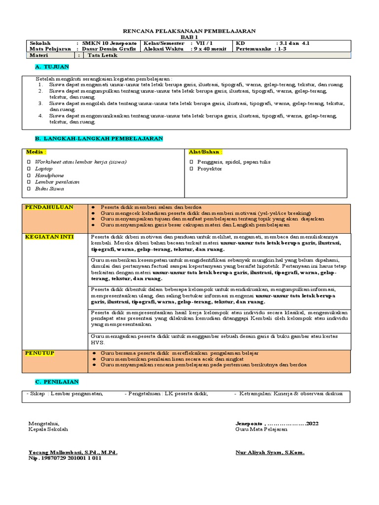 Rpp Dasar Desain Grafis Pdf