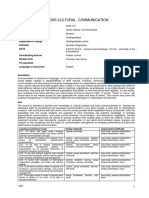 Course Cross Cultural Communication SUB 2021