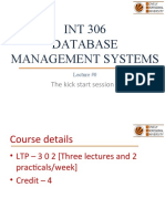 Database Management Systems Lecture Kick Off
