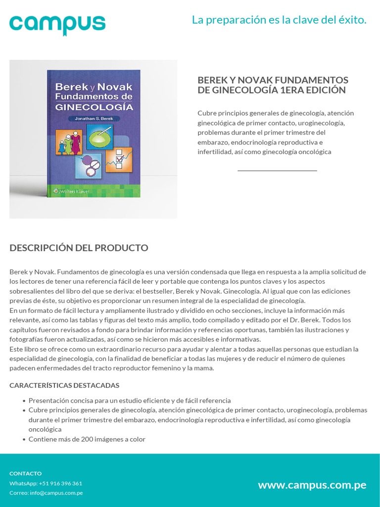 Fundamentos de Ginecología Berek y Novak | PDF | El embarazo | Esterilidad