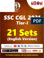 SSC CGL 2021 PRE ALL 21 Sets English Version