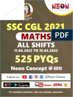SSC CGL Pre 2021 Maths Pyqs Neon Classes