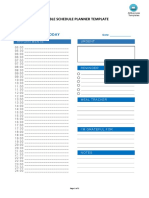 Editable Schedule Planner Template