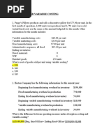 Absorption and Variable Costing