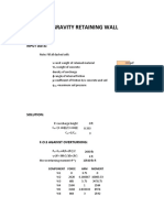 Analysis of Gravity Retaining Wall