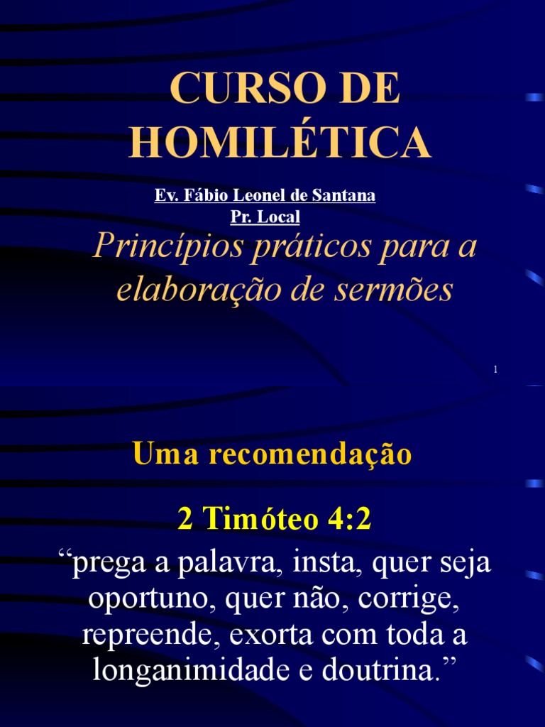 Curso De Homilética 01 Pdf
