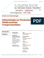 Odontología en Pacientes Médicamente Comprometidos - Universidade de Santiago de Compostela