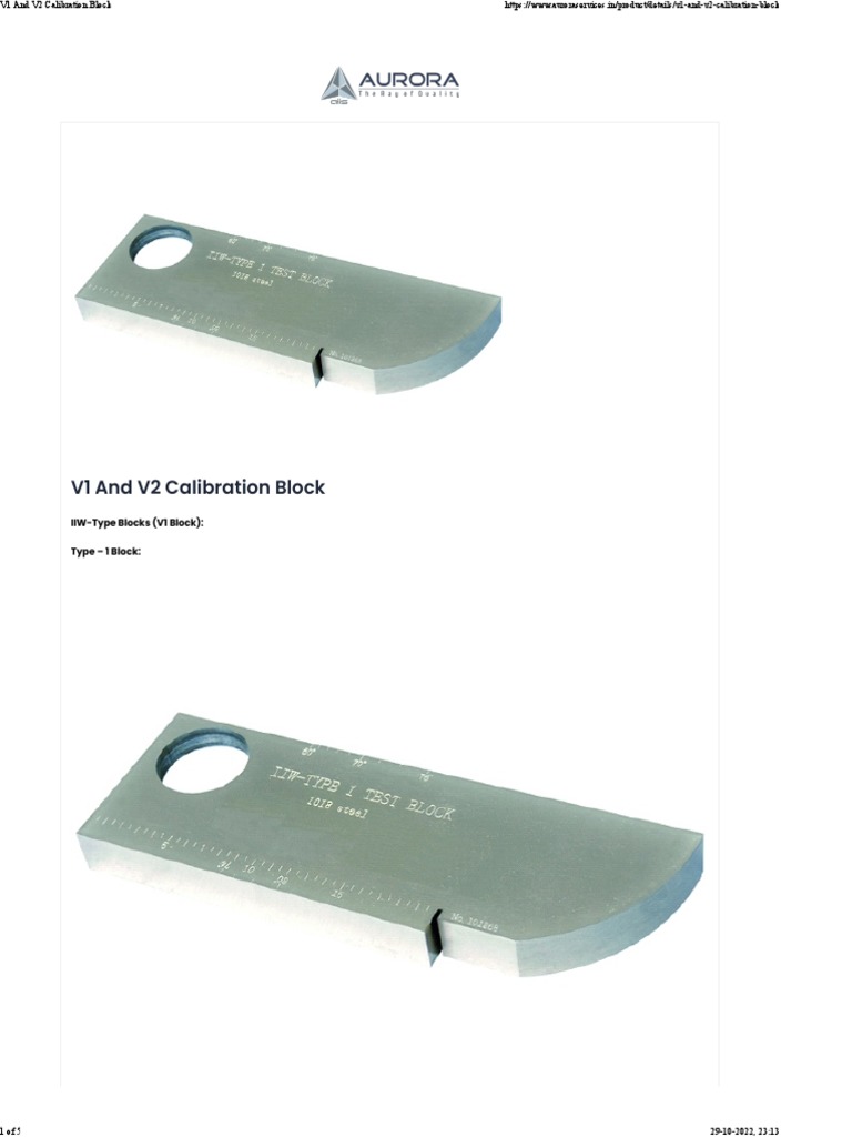 V1 and V2 Calibration Block Overview | PDF | Industrial Processes ...