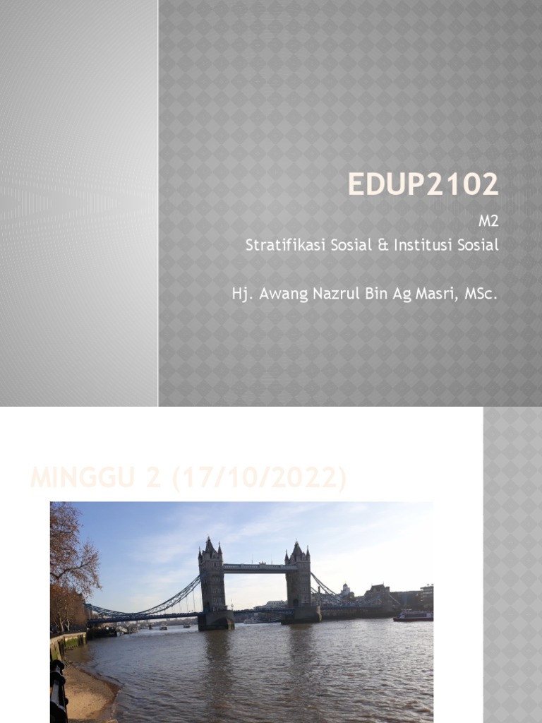 M2 EDUP2102 Stratifikasi Sosial & Institusi Sosial PDF