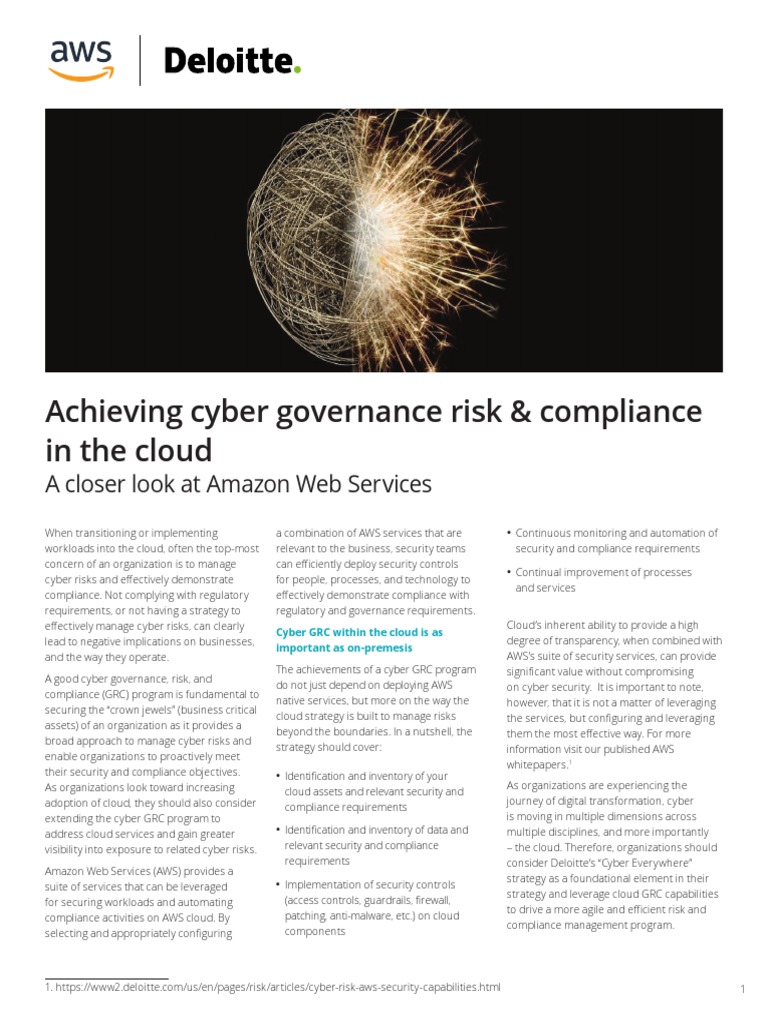 Us Achieving Cyber Governance Risk and Compliance in The Cloud | PDF