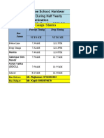 Study Time Table