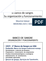 Banco de Sangre. Organizacion y Funcionamiento PREGRADO 2016