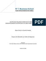 Gestão Dos Recursos Hídricos No Processo de Desenvolvimento Sustentável de Cabo Verde