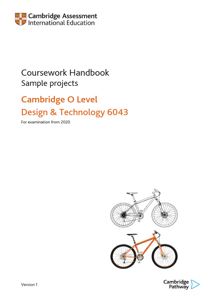 6043 Coursework Handbook Sample Projects (For Examination From 2020 ...