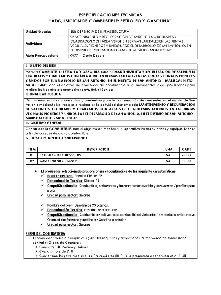 TDR 18 Combustible Petroleo y Gasolina | PDF | Gasolina | Combustibles