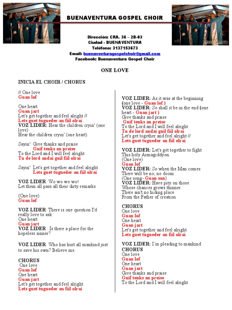 Buenaventura Gospel Choir Document PDF