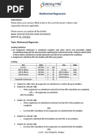 Multinomial Problem Statement