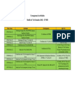 Cronograma de Atividades 7 de Setembro - 52º BIS