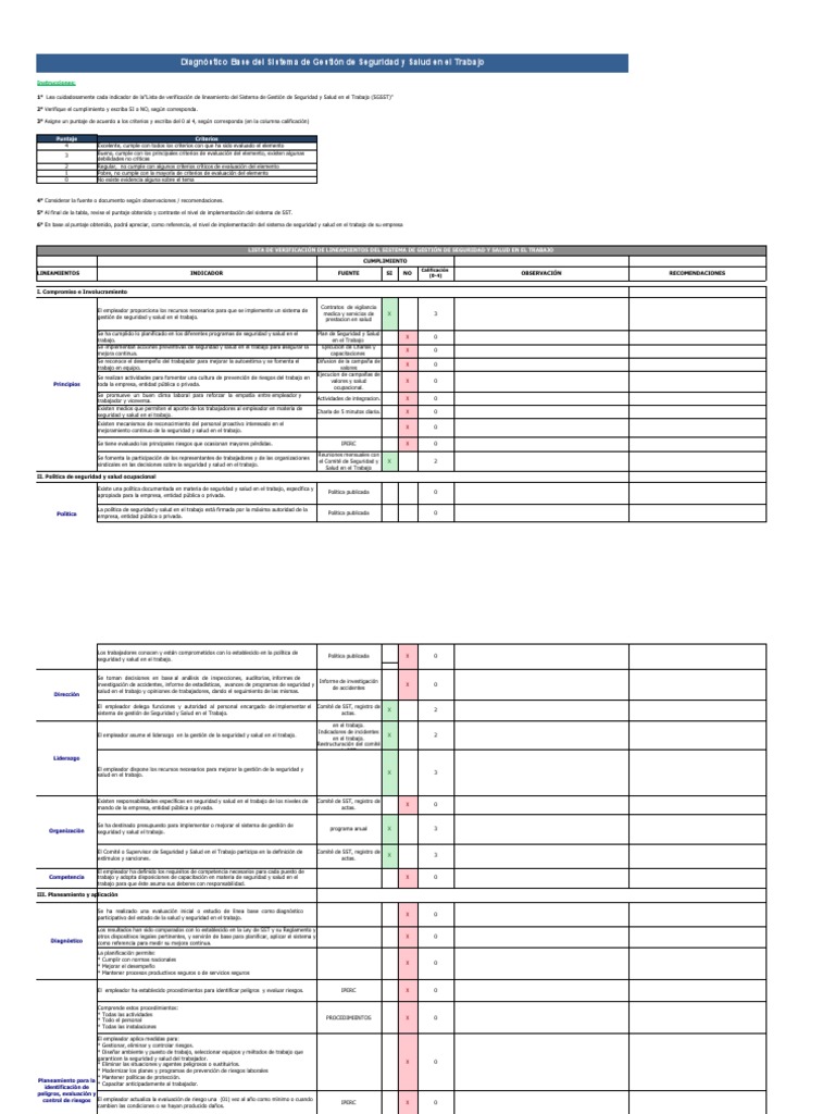 Linea Base Check List RESERCTEC | PDF | Planificación | Seguridad y ...