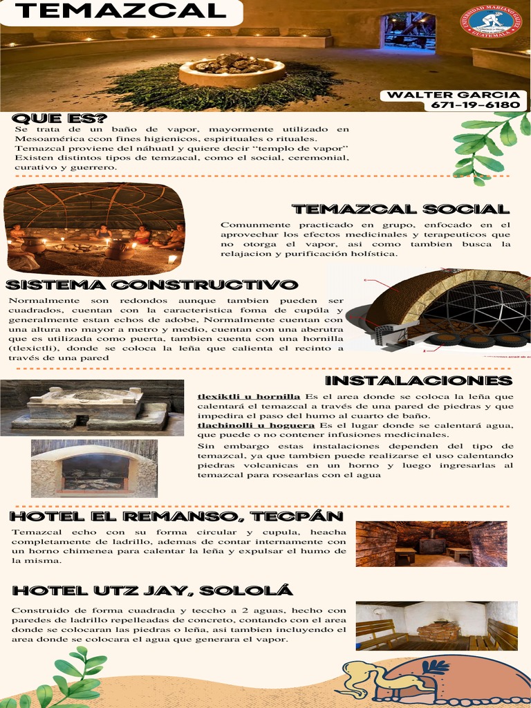S3 Infografia Temazcal | PDF | Baños | Sectores Economicos