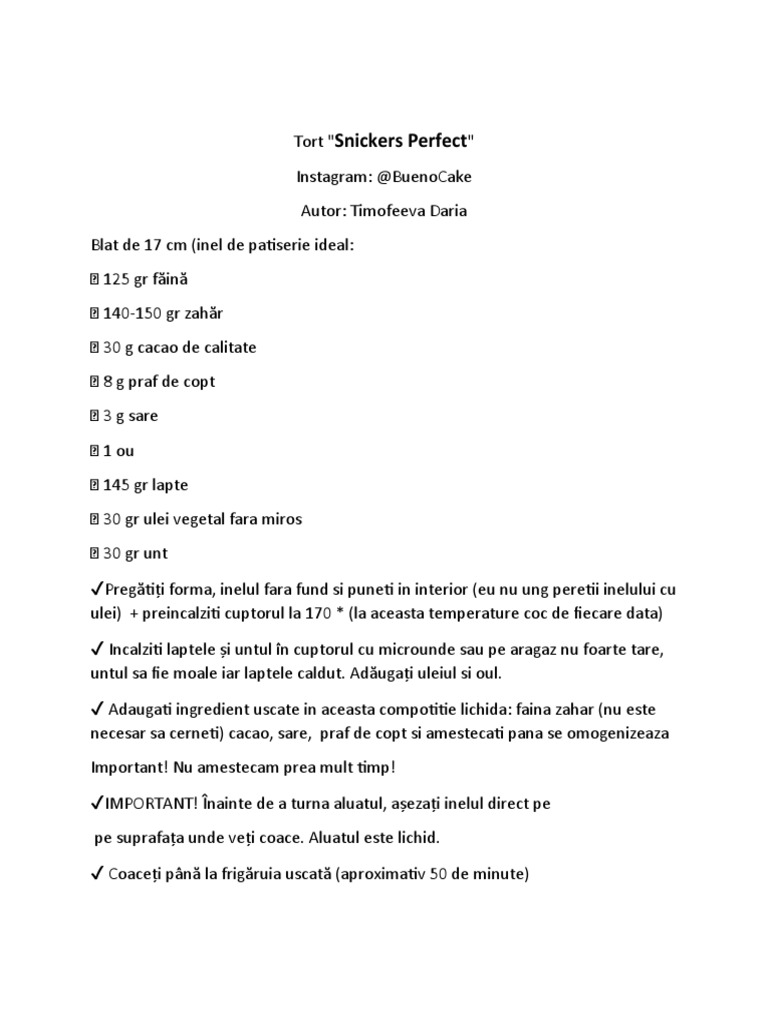 Tort Snickers | PDF