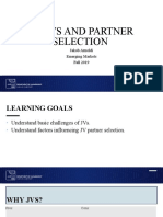 JV Partner Selection Factors