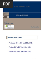 Novo Codigo Trabalho_Ferias Feriados e Faltas