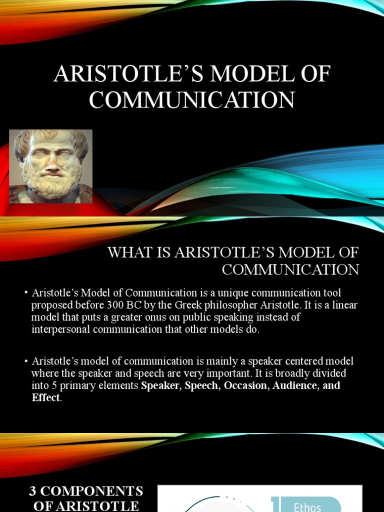 aristotle model of communication essay brainly