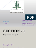 Trig Integrals Guide