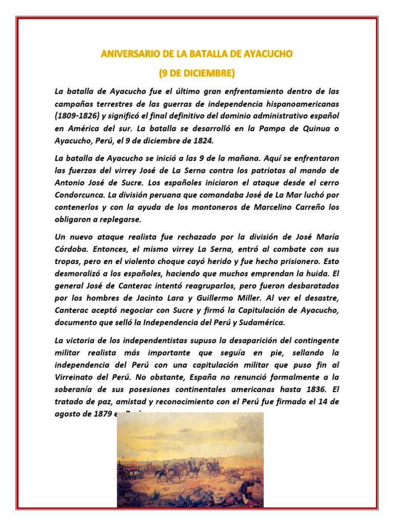 Batalla de Ayacucho | PDF | Historia