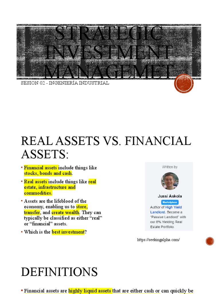 Real Assets vs. Financial Assets PDF Diversification (Finance
