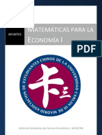 Apuntes de Matemáticas para La Economía I