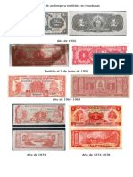Billetes y monedas de Honduras a través de los años
