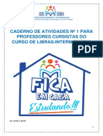 Atividades para Curso de Libras - Intermediário 18.05 A 22.05