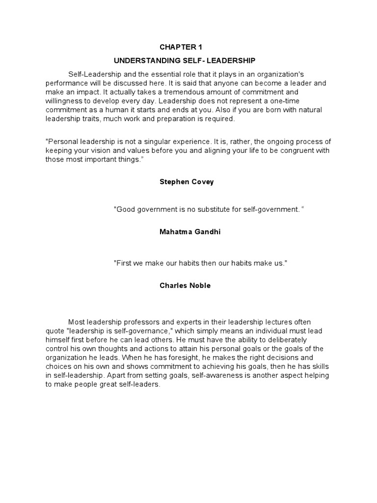 Understanding the Essential Role of Self-Leadership in Achieving ...