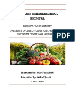 Presence of Insecticides in Fruits and Vegetables