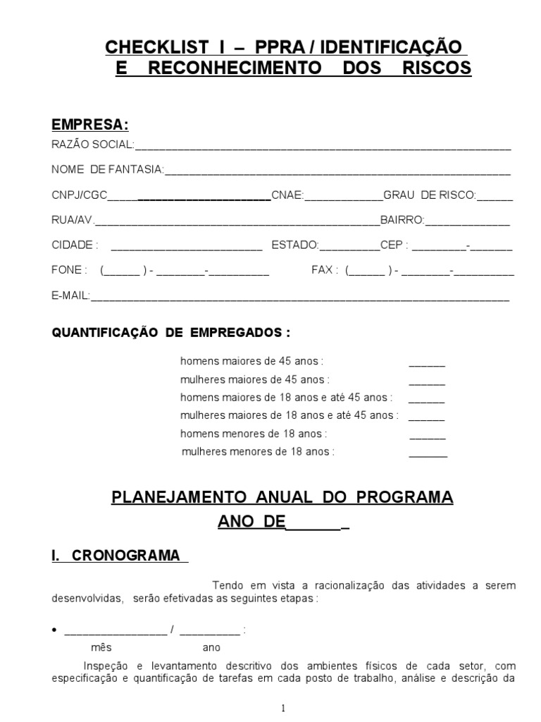 01 Checklist I Ppra | PDF