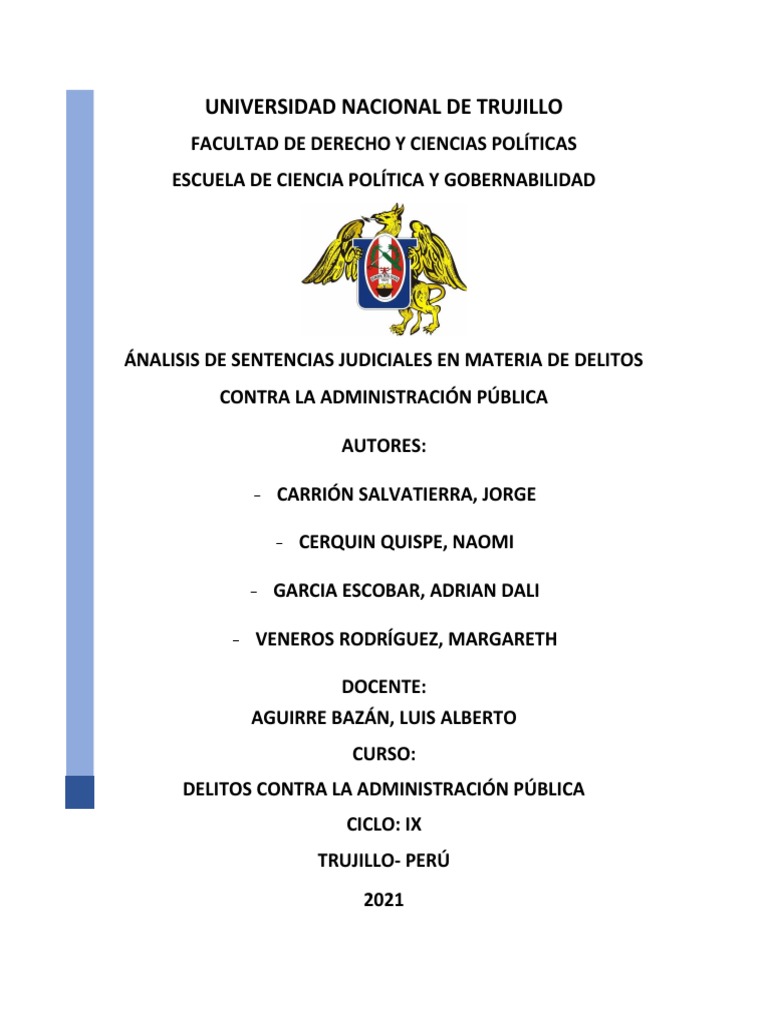 Analisis de Sentencias | PDF | Juez | Justicia de la Paz