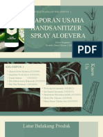 Laporan Usaha Handsanitizer Spray Aloevera: Kewirausahaan Kelompok 1