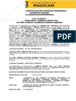 Modelo de Contrato de CONSORCIO PAUCAR