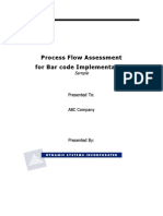 Process Flow Assessment for Bar code Implementation