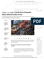 Video - 151 Dead in South Korea Stampede, Many Suffered Cardiac Arrest