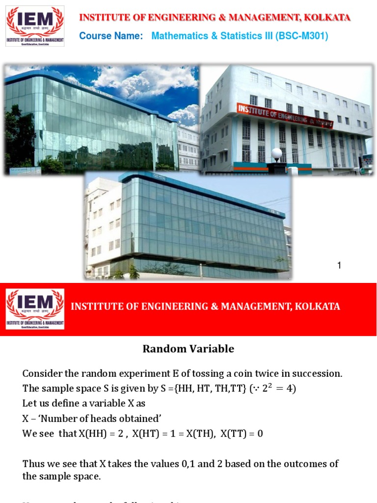 Bsc 301 Probability Distribution 1 Pdf Probability Distribution