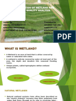 Construction of Wetland and Water Quality Analysis