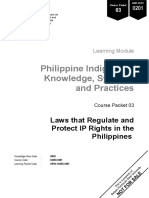 Learning Packet 03 Laws That Regulate and Protect IP Rights in The Philippines UIEC0201